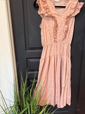 Current Air Peach Textured Blouse